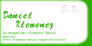 daniel klemencz business card